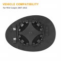 X Autohaux Mirror Glass Heated With Backing Plate Passenger Side Right Rear View For Bmw Mini Cooper 2007-2015
