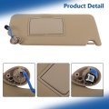 Beige Sun Visor Passenger Side With Mirror And Light Replacement For Honda Pilot 2017-2021 Ridgeline 2018-2020 83230-tg7-a12za