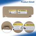 Beige Sun Visor Passenger Side With Mirror And Light Replacement For Honda Pilot 2017-2021 Ridgeline 2018-2020 83230-tg7-a12za