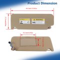 Beige Sun Visor Passenger Side With Mirror And Light Replacement For Honda Pilot 2017-2021 Ridgeline 2018-2020 83230-tg7-a12za