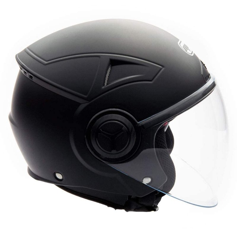 Mmg Helmets Open Face Pilot Style Integrated Flip Up Visor Dot Model 28 Xl Matte Black