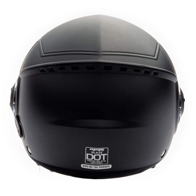 Mmg Helmets Open Face Pilot Style Integrated Flip Up Visor Dot Model 28 Xl Matte Black