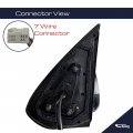 Spieg To1321349 Passenger Side Mirror Replacement For Toyota Tacoma 2016-2021 Power Heated Turn Signal Light Paintable Black