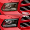 G-plus Headlight Lamps Cover Compatible With 2009 2010 Dodge Ram 1500 Compatible 2500 3500 68001484ae 68001484ag Smoky