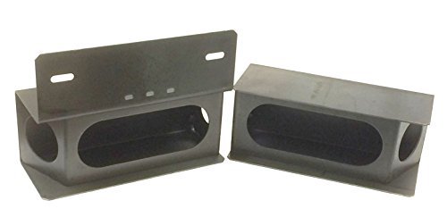 Set Of Steel Trailer 6 Oval 2 Angled Round Side Light Mount Box W License Plate Rack 24015 24016