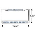 Western Washington University Full Size Standard License Plate Metal Frame