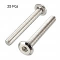 Uxcell M6x40mm Furniture Bolts Hex Socket Screws Fastener Carbon Steel 25pcs