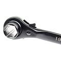 Hexagon Scaffold Podger Ratchet Spanner Ratcheting Socket Wrench Tool 19mm 22mm Black 