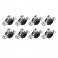 20-25mm Rigid Pipe Strap Clamps Carbon Steel Bracket Tube Clip M8 M10 Nut Size For Water 8 Pcs 