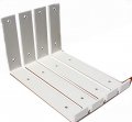 12 Pack White 9 25 L X 6 H 1 5 W J Lip Shelf Bracket Rustic Industrial Farmhouse Iron Metal Wall Floating Supports With Screws 