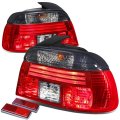 Compatible With E39 5-series 4dr Pair Of Smoked Lens Red Rear Brake Signal Tail Light