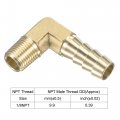 Uxcell Brass Hose Barb Fitting Elbow 5 16 Inch X 1 8 Npt Male Thread Right Angle Pipe Connector Pack Of 2