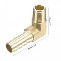 Uxcell Brass Hose Barb Fitting Elbow 5 16 Inch X 1 8 Npt Male Thread Right Angle Pipe Connector Pack Of 2