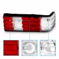 Amerilite Replacement Taillights Red Clear Lens For 86-91 Mercedes Benz S Class W126 Passenger And Driver Side
