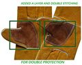 Zaoproteks Zp1709 Cowhide Leather Heat Resistant Welding Gloves