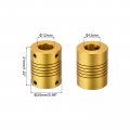 Uxcell 5pcs 12mm To Aluminum Alloy Shaft Coupling L31xd25 Flexible Coupler For Encoders And Motors Golden