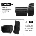 X Autohaux 2 Pcs Brake Foot Pedals Pad Cover Non-slip No Drill Metal Accelerator Pedal Covers For Volkswagen Golf Vii Black