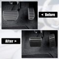 X Autohaux 2 Pcs Brake Foot Pedals Pad Cover Non-slip No Drill Metal Accelerator Pedal Covers For Volkswagen Golf Vii Black