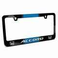 Ipick Image Made For Honda Accord Blue Racing Stripe Black Metal License Plate Frame