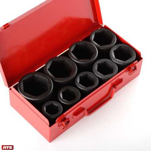 10 Pc 1 Drive Shallow Air Impact Socket Set -sae