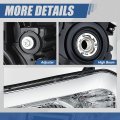 Auto Dynasty Ho2518125 Factory Style Halogen Headlight Assembly For Honda Pilot 2009-2011 Driver Left Side Chrome Housing Amber