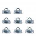 Dc Cargo Mall 8 Pack D-ring Tie-down Anchors Large Square Recessed-pan Fitting D-rings Heavy Duty Steels Truck Trailer Flatbed 