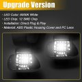 X Autohaux 2pcs Led License Plate Light Lamp Assembly Silver Tone For Chevy C1500 C2500 C3500 1988-2000 6000k White