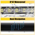 Uxcell 2 Set 60w 7 Inch Off Road Fog Lights Single Row Spot Flood Combo Beam Led Light For Truck Atv Usv Suv Pickup Boat