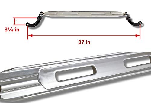 Eparts Aluminum Front Rear Upper Tower Brace Strut Bar Racing Stabilizer Silver For 1992-2001 Honda Prelude
