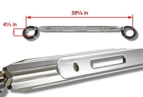 Eparts Aluminum Front Rear Upper Tower Brace Strut Bar Racing Stabilizer Silver For 1992-2001 Honda Prelude