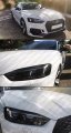 Real Carbon Fiber Headlight Cover Eyelid Eyebrow Compatible For 2017-2022 Audi B9 A5 S5 Rs5