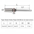 Uxcell 5mm Paper Punch Drill Taper Shank Hollow Bit Tool For Hole Puncher Punching Machine