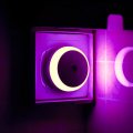 Mycozylite Led Night Light Plug-in Colorlight Round Pink Night Dusk To Dawn Sensor Energy Saving 2 Pack 