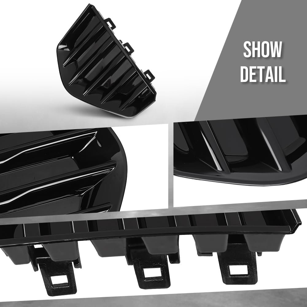 Bumper Cover Grille Front Left Side For Cadillac Xt4 2019 2020 2021 2022 2023 2024 Glossy Black Gm1038293 191275994511 84155439