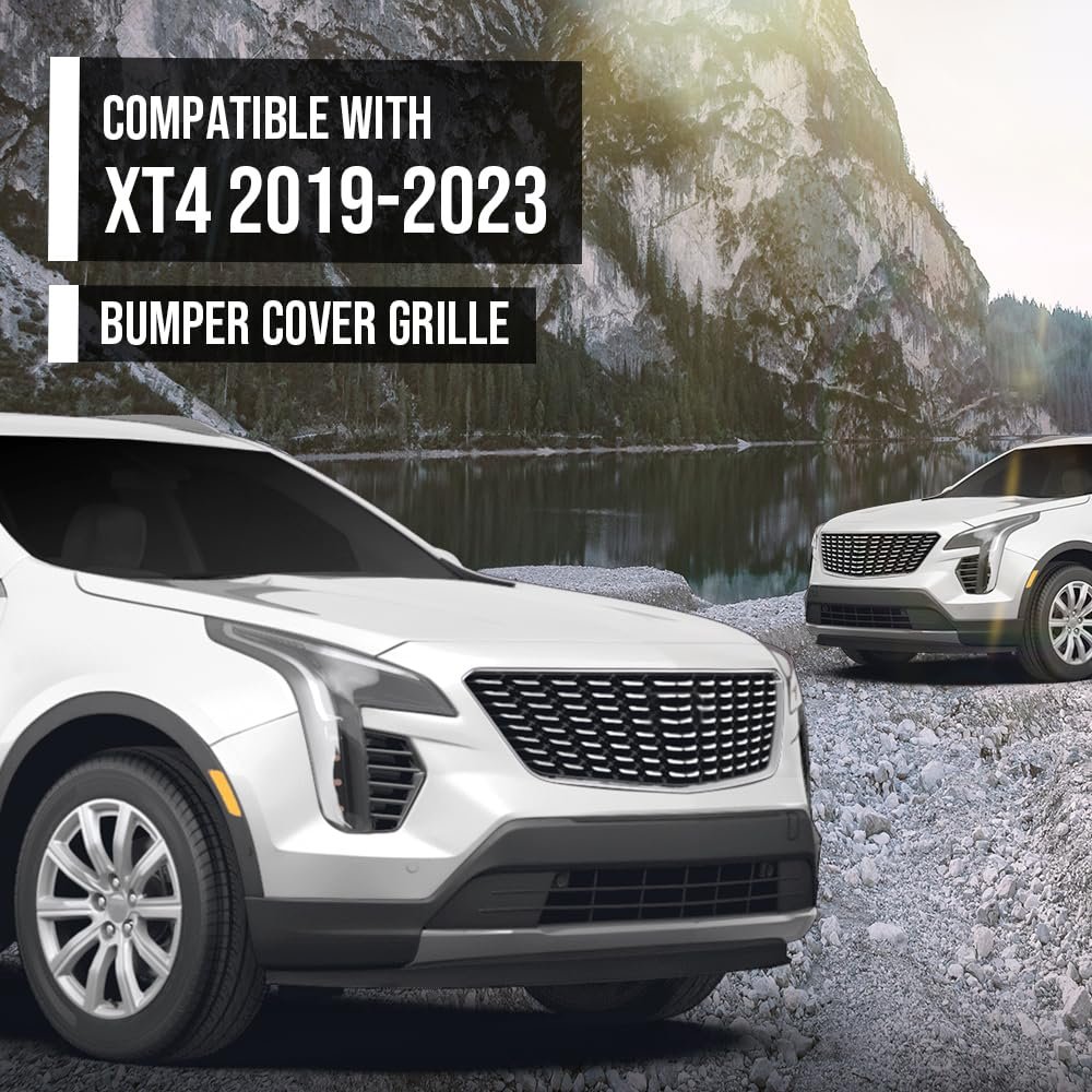 Bumper Cover Grille Front Left Side For Cadillac Xt4 2019 2020 2021 2022 2023 2024 Glossy Black Gm1038293 191275994511 84155439