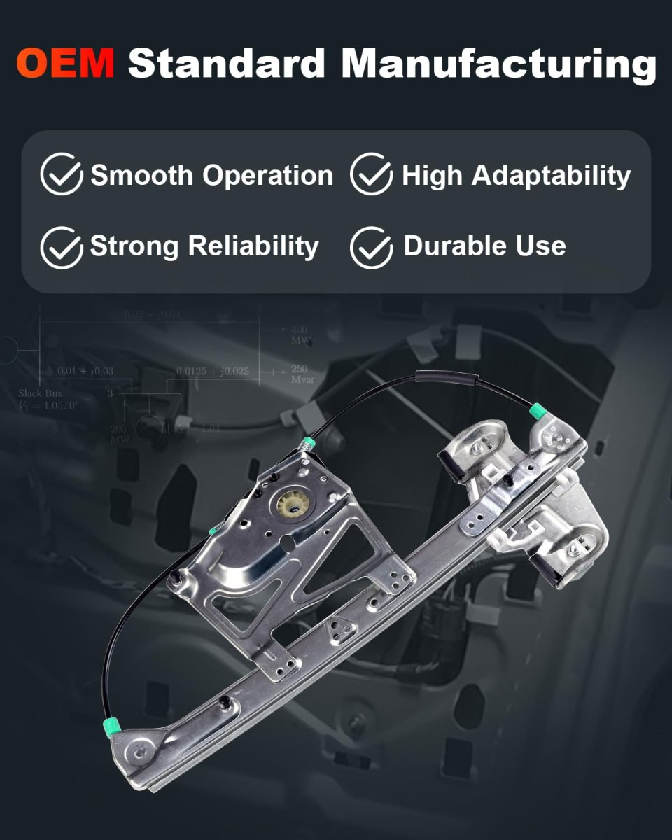 Front Left Power Window Regulator Without Motor For 2000 2001 2002 2003 2004 2005 Cadillac Deville 740 520 17801304 25714290