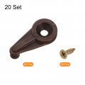 Uxcell Glass Retainer Clips Kit 1inch Cabinet Door Holder With Screws For 4mm Window Mirrors 20set Red Brown