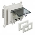 Arlington Dbhs1c-1 Low Profile In Box Recessed Outlet Wall Plate Kit For New Vinyl Siding Construction Horizontal 1-gang Clear 