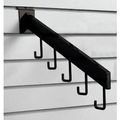 Waterfall Rectangular Tube 5 Hook For Slatwall Black 