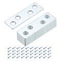 24 Pcs Mending Plate Metal Flat Bracket Straight Brace Fixing Joining For Wood With Screws Silver 2 32 X0 75 
