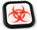Biohazard Zombie Square Black Rim Emblem Car 3d Decal Badge Bumper 2