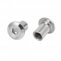 Uxcell M6x12mm Metal Hexagon Hex Socket Head Barrel Nuts Furniture Fittings 20pcs