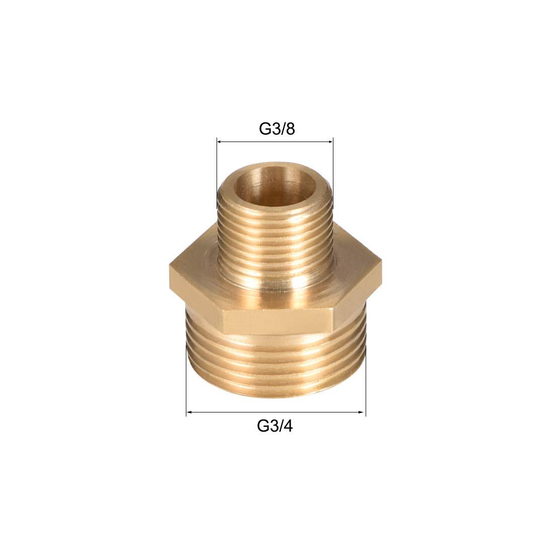 Brass Male To Straight Pipe Reducing Hex Fitting G3 8 X 4 Connector 4pcs