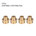 Brass Male To Straight Pipe Reducing Hex Fitting G3 8 X 4 Connector 4pcs