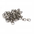8mm Width Adjustable 9mm-16mm Metal Gear Hose Clamps 50pcs 