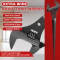 Yoursme 3239 Extra Wide Adjustable Wrench A 16a Construction Spud 1a 5 8a Opening Fits Nuts Bolts Up To With Tether Hole And