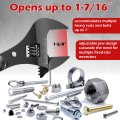 Yoursme 3239 Extra Wide Adjustable Wrench A 16a Construction Spud 1a 5 8a Opening Fits Nuts Bolts Up To With Tether Hole And