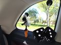 Zento Deals Pair Of 3 Inch Square Black Hanging Fuzzy Dice With White Dots 