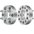 2x 6 Lug Wheel Spacers 6x5 With 12x1 78 1mm 1 5 Silver For 2002-2006 Envoy Xl 2002-2009 Trailblazer 