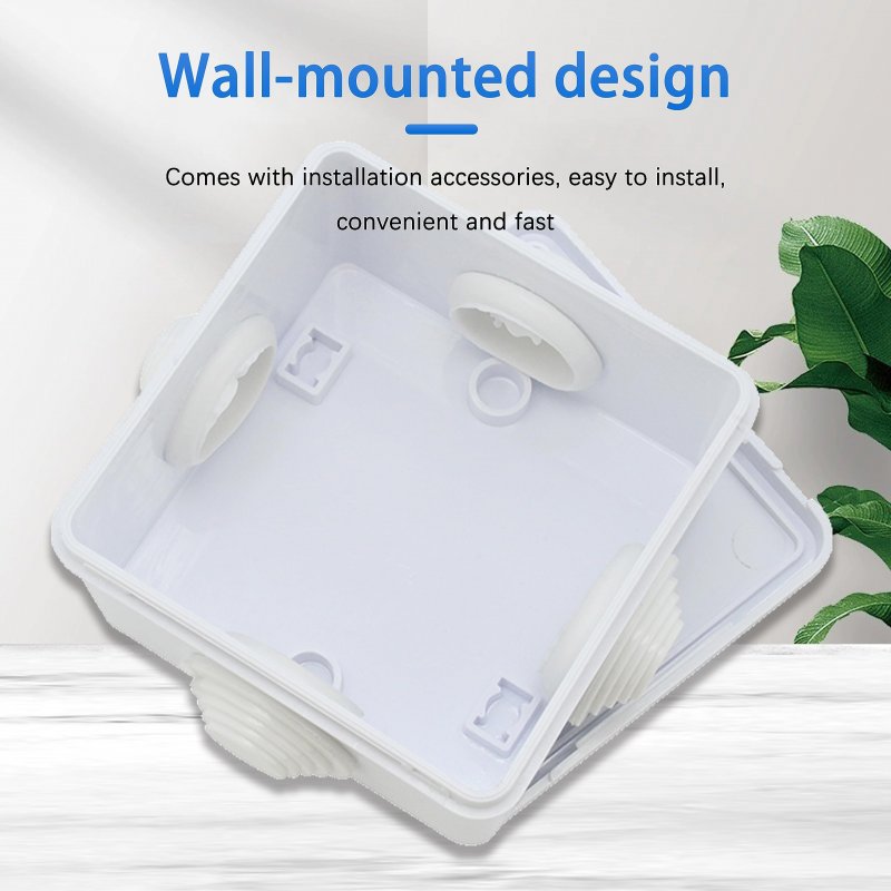 Waterproof Electrical Junction Box Ip65 Abs Plastic Outlet Weatherproof Outdoor Project Enclosure With Cable Gland 5 9 In X 4